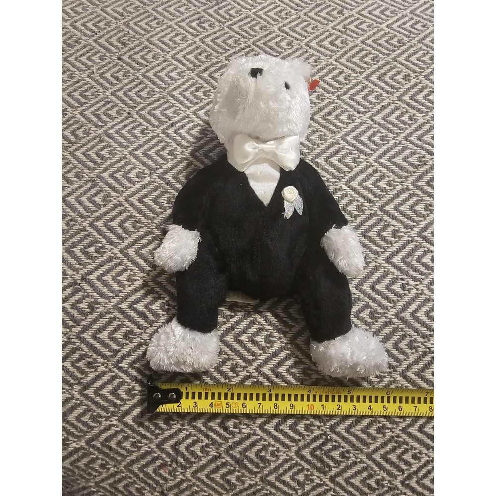 Vintage 2003 TY Beanie Baby Groom Wedding Bear Tuxedo Retired with Tag